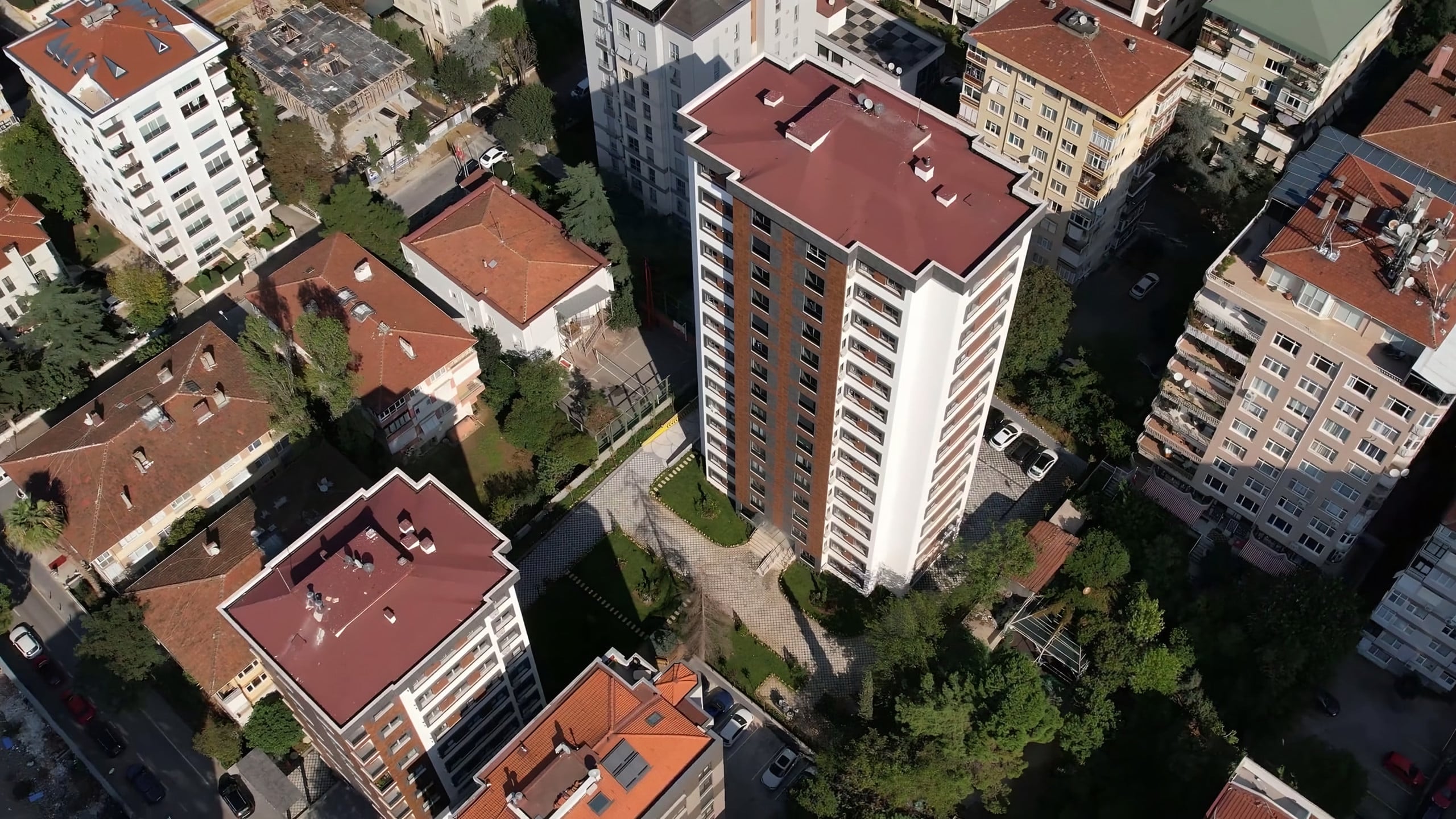 Turkuaz Life Sitesi, Caddebostan — tamamlanan bina, havadan